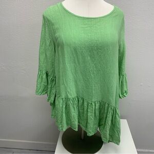 Bryn Walker 100% Linen Top. Size 1X